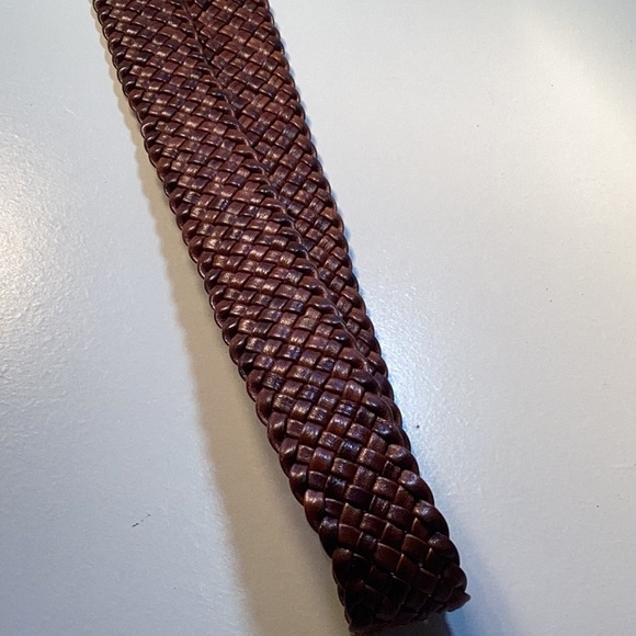 Yves Saint Laurent Leather Woven Belt Brass Buckle Some White Marks See Photo - Picture 12 of 16